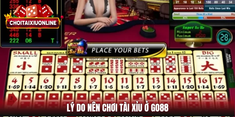 Lý do nên chơi tài xỉu ở GO88
