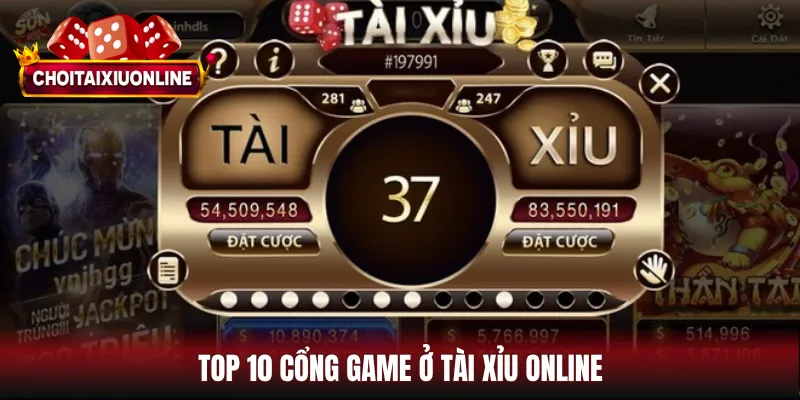 Top 10 cổng game ở tài xỉu online